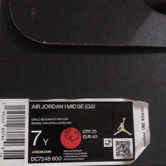 Jordan 1 Mid Barcelona Size 7, Used, Will b cleaned if ordered